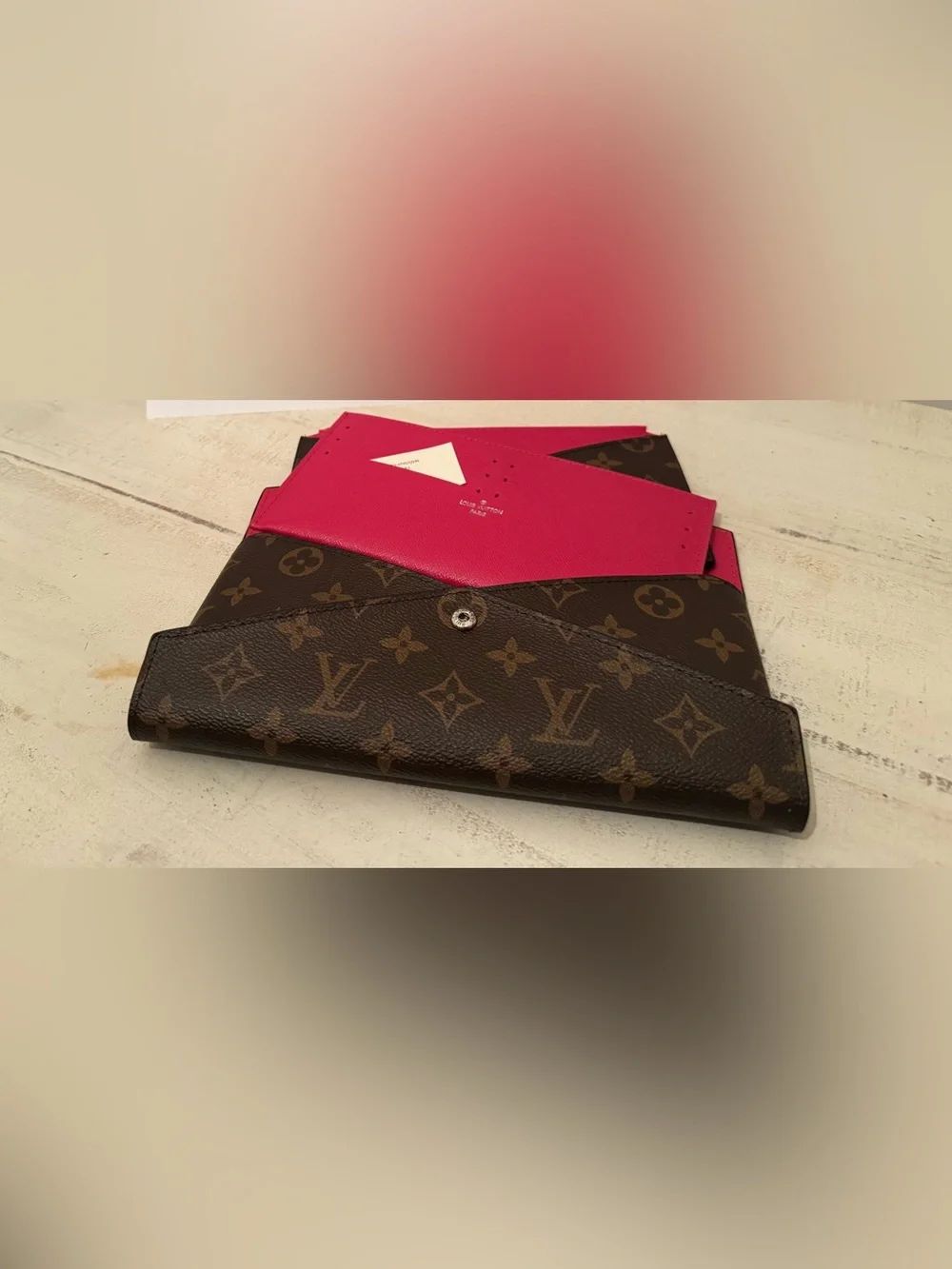 New Monogram Pochette Wallet Set – Brown & Pink